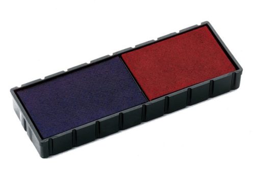 Bélyegző cserepárna, 2 db/bliszter, kétszínű változat, COLOP "E12/2", kék-piros