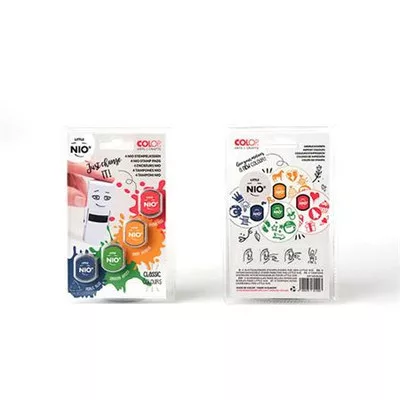 Bélyegző cserepárna, "Nio", 4 különböző szín 4 db