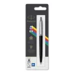 Golyóstoll, 0,7 mm, ezüst színű klip, fekete tolltest, PARKER "Royal Jotter Originals", kék 1 db