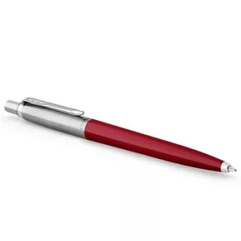   Golyóstoll, 0,7 mm, ezüst színű klip, piros tolltest, PARKER "Royal Jotter Originals", kék 1 db