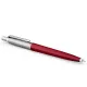Golyóstoll, 0,7 mm, ezüst színű klip, piros tolltest, PARKER "Royal Jotter Originals", kék 1 db