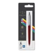 Golyóstoll, 0,7 mm, ezüst színű klip, piros tolltest, PARKER "Royal Jotter Originals", kék 1 db