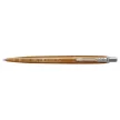 Golyóstoll, 0,7 mm, ezüst színű klip, mintás tolltest, PARKER, "Royal Jotter Róma", kék 1 db
