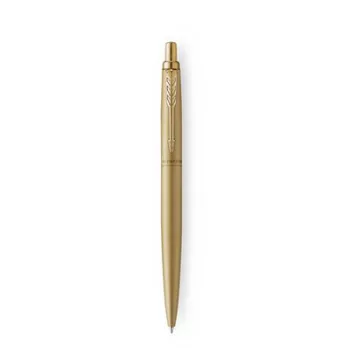   Golyóstoll, 0,7 mm, nyomógombos, arany színű klip, arany tolltest, PARKER, "Royal Jotter XL", kék 1 db
