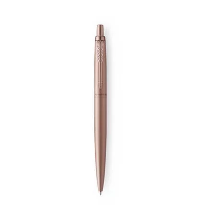 Golyóstoll, 0,7 mm, nyomógombos, rózsaszín klip, rózsaszín tolltest, PARKER, "Royal Jotter XL", kék 1 db