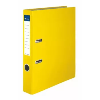   Iratrendező, 50 mm, A4, PP/karton, élvédő sínnel, VICTORIA OFFICE, "Basic", sárga 1 db