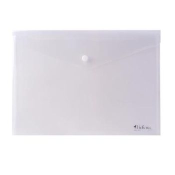   Irattartó tasak, A4, PP, patentos, VICTORIA OFFICE, áttetsző