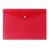 Irattartó tasak, A4, PP, patentos, VICTORIA OFFICE, piros