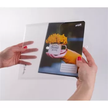   Irattartó tasak, A5, PP, patentos, VICTORIA OFFICE, áttetsző