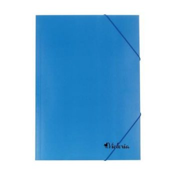 Gumis mappa, karton, A4, VICTORIA OFFICE, kék