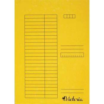   Gyorsfűző, karton, A4, VICTORIA OFFICE, sárga (5db/csomag)