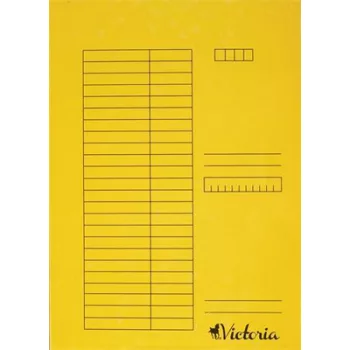   Gyorsfűző, karton, A4, VICTORIA OFFICE, sárga (5db/csomag)