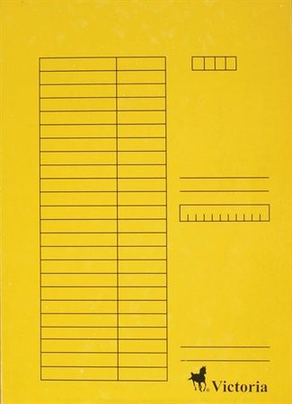 Gyorsfűző, karton, A4, VICTORIA OFFICE, sárga (5db)