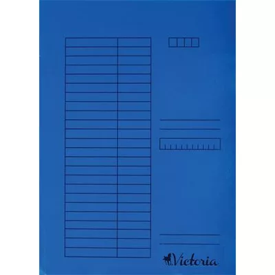 Gyorsfűző, karton, A4, VICTORIA OFFICE, kék (5db/csomag)
