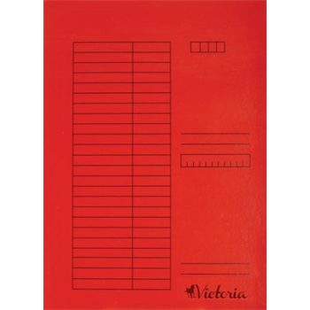 Gyorsfűző, karton, A4, VICTORIA OFFICE, piros (5db/csomag)