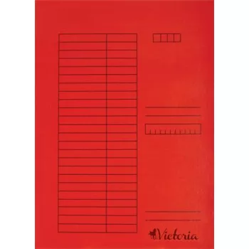 Gyorsfűző, karton, A4, VICTORIA OFFICE, piros (5db/csomag)