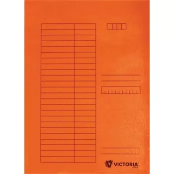   Gyorsfűző, karton, A4, VICTORIA OFFICE, narancs (5db/csomag)