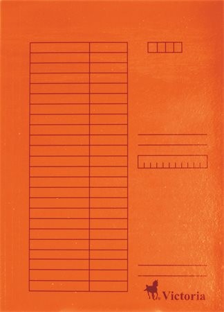 Gyorsfűző, karton, A4, VICTORIA OFFICE, narancs (5db)