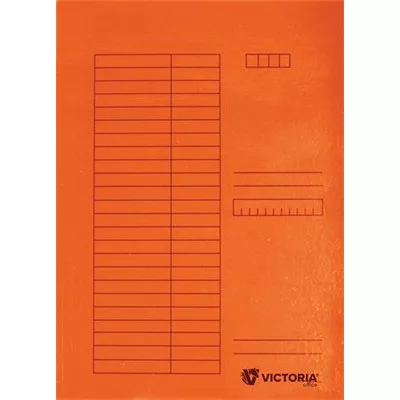 Gyorsfűző, karton, A4, VICTORIA OFFICE, narancs (5db/csomag)