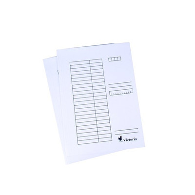 Pólyás dosszié, karton, A4, VICTORIA OFFICE, fehér (25db)