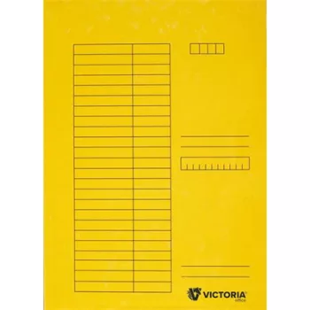   Pólyás dosszié, karton, A4, VICTORIA OFFICE, sárga (5db) 5 db