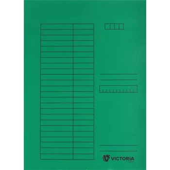   Pólyás dosszié, karton, A4, VICTORIA OFFICE, zöld (5db) 5 db