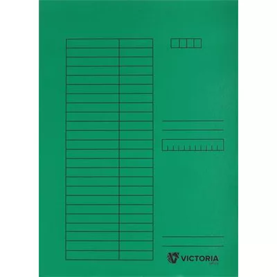 Pólyás dosszié, karton, A4, VICTORIA OFFICE, zöld (5db) 5 db