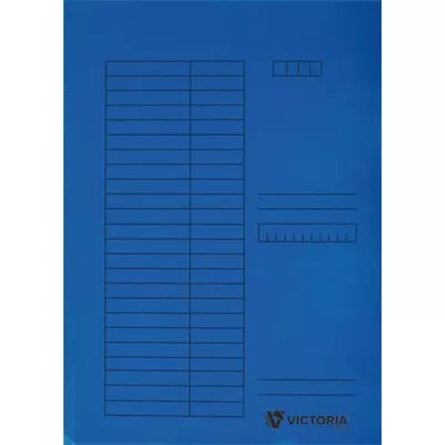 Pólyás dosszié, karton, A4, VICTORIA OFFICE, kék (5db) 5 db