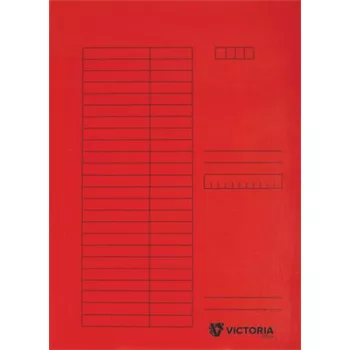   Pólyás dosszié, karton, A4, VICTORIA OFFICE, piros (5db) 5 db
