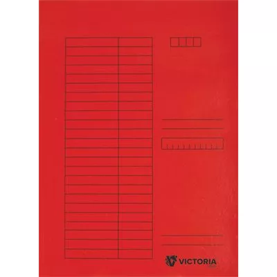 Pólyás dosszié, karton, A4, VICTORIA OFFICE, piros (5db) 5 db