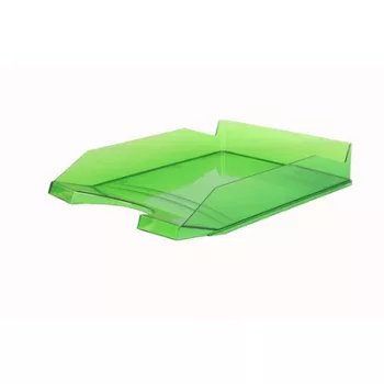 Irattálca, műanyag, VICTORIA OFFICE, áttetsző zöld