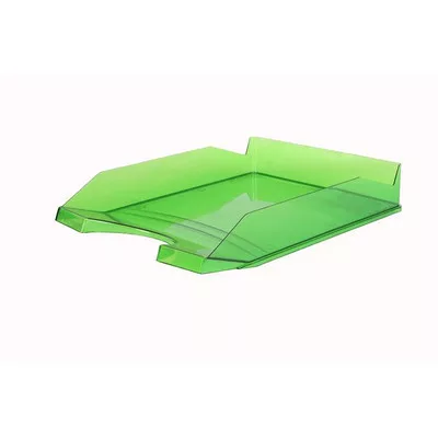 Irattálca, műanyag, VICTORIA OFFICE, áttetsző zöld