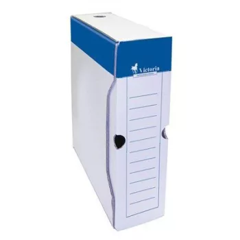   Archiválódoboz, A4, 80 mm, karton, VICTORIA OFFICE, kék-fehér 1 db