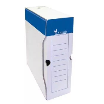   Archiválódoboz, A4, 100 mm, karton, VICTORIA OFFICE, kék-fehér 1 db