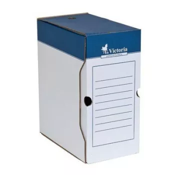   Archiválódoboz, A4, 150 mm, karton, VICTORIA OFFICE, kék-fehér 1 db
