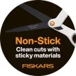 Olló, általános, tapadásmentes, 21 cm, FISKARS "Titanium", fehér 1 db
