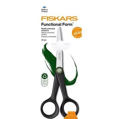 Olló, általános, 17 cm, FISKARS "Functional Form Renew", fekete 1 db