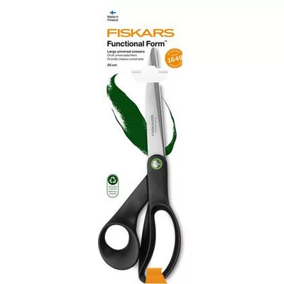 Olló, általános, 25 cm, FISKARS "Functional Form Renew", fekete 1 db