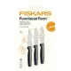 Késkészlet, általános, 11 cm, FISKARS "Functional Form GRS" fekete