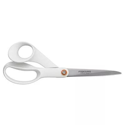 Olló, általános, 21 cm, FISKARS "Functional Form", fehér 1 db