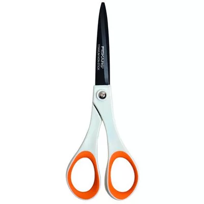 Olló, általános, tapadásmentes, 17 cm, FISKARS "Non-Stick", fehér 1 db