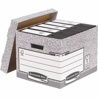 Archiválókonténer, karton, standard, "BANKERS BOX® SYSTEM by FELLOWES®" 10 db