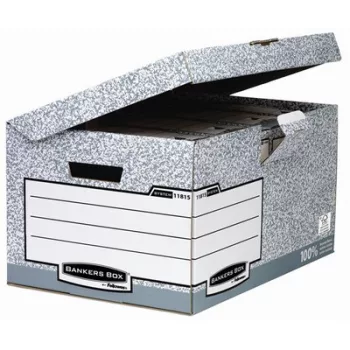   Csapófedeles archiválókonténer, "BANKERS BOX® SYSTEM by FELLOWES®", szürke 10 db