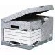 Csapófedeles archiválókonténer, "BANKERS BOX® SYSTEM by FELLOWES®", szürke 10 db
