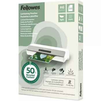   Meleglamináló fólia, 80 mikron, A6, matt, 100 db, FELLOWES "Light"