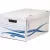 Csapófedeles archiválókonténer, karton, nagy, FELLOWES "Bankers Box Basic", kék-fehér 5 db