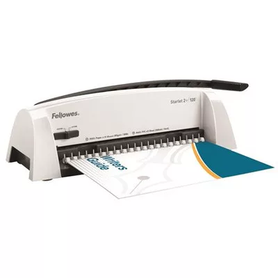Spirálozógép, műanyag spirálkötéshez, manuális, 120 lap, FELLOWES "Starlet 2+" 1 db