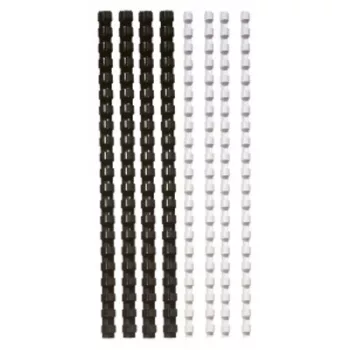 Spirál, műanyag, 6 mm, 10-20 lap, FELLOWES, 25 db, fekete