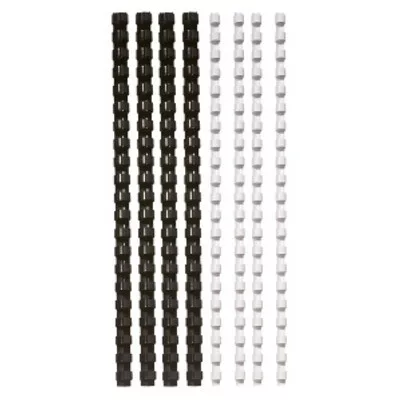 Spirál, műanyag, 6 mm, 10-20 lap, FELLOWES, 25 db, fekete