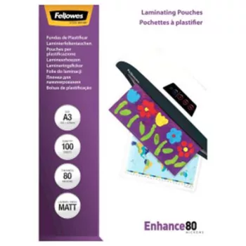   Meleglamináló fólia, 80 mikron, A3, matt, 100 db, FELLOWES